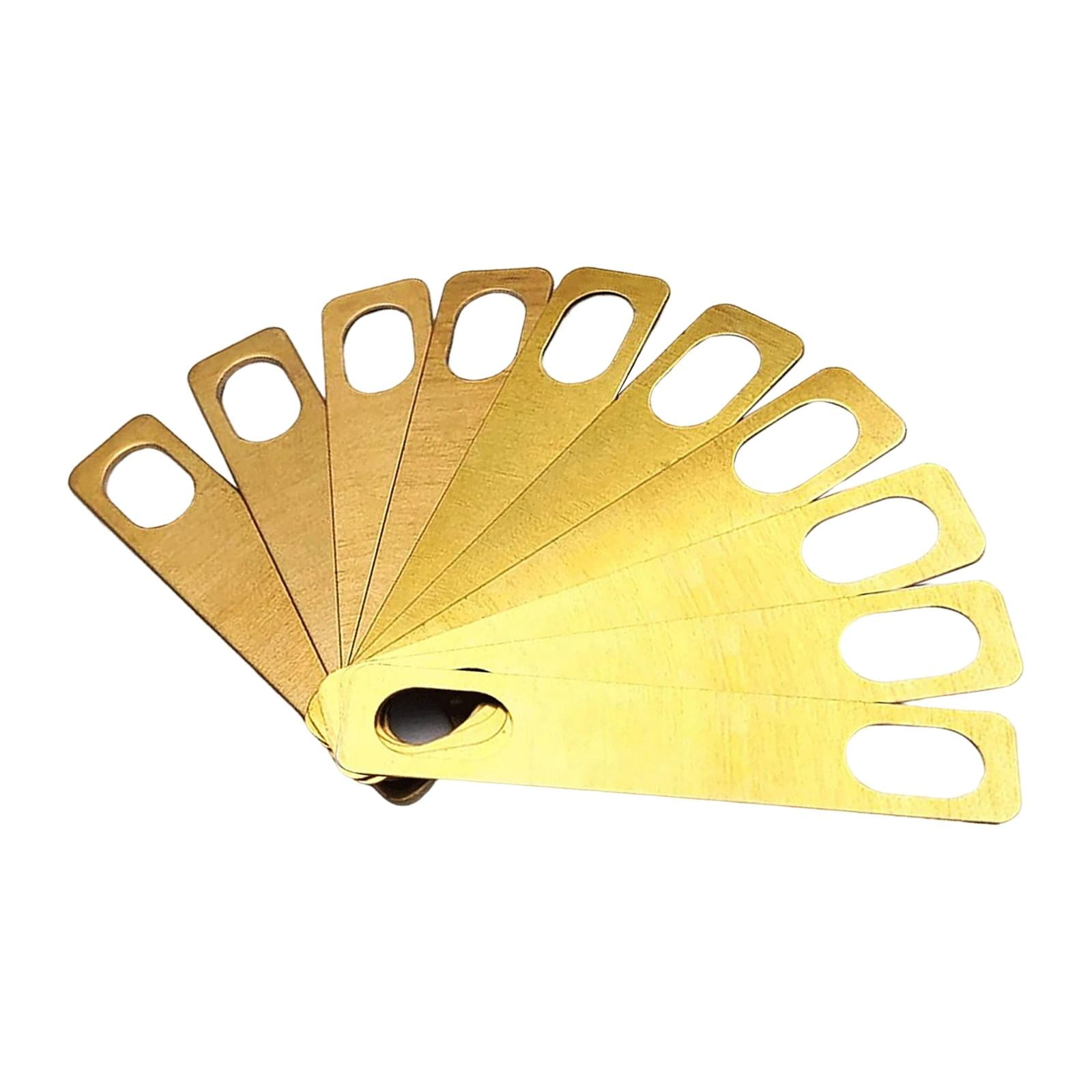 10Pcs Guitar Neck Shims, 0mm 0.5mm 1 Durable Brass Shims for Neck Bass Players Tools Electric