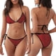 thumbnail image 3 of Fotbe Minimalist Romantic Dinner Traje de Baño para Mujer de Dos Piezas – Bikini Sexy de Tirantes Tipo Halter con Diseño Triangular, 3 of 6