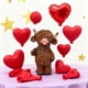 thumbnail image 5 of Decoraciones de San Valentín, adornos de San Valentín, regalos de San Valentín, figuras de vacas de las Tierras Altas con globos, vacas de resina sentadas y de pie con globos de aluminio en forma de c, 5 of 6