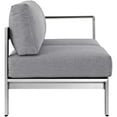 thumbnail image 2 of Modway Shore Right-Arm Corner Sectional Outdoor Patio Aluminum Loveseat in Silver Gray, 2 of 4