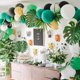 thumbnail image 3 of Set of 60 Artificial Palm Leaves Golden Tropical Leaves with Stems Jungle Leaves Decorations for Hawaiian Luau Party Beach, 3 of 4