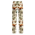 thumbnail image 6 of Fabrcox Halloween Women Pajama Pants Ghost Pumpkin Spider Web Sleep Pants for Women Fall Winter Festival Comfy Womans Lounge Pants Khaki XXXL, 6 of 6