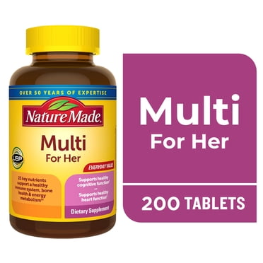 Nature Made Multi Vitamin for Women Tablets - Nutritional Support - 200 Count