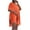 Orange, variant on Cotonie Women's Shorts Sets Casual Plus Size 2 Piece Outfits Short Sleeve Loose Tops Solid Color V-Neck Blouse T-shirt Biker Tracksuits