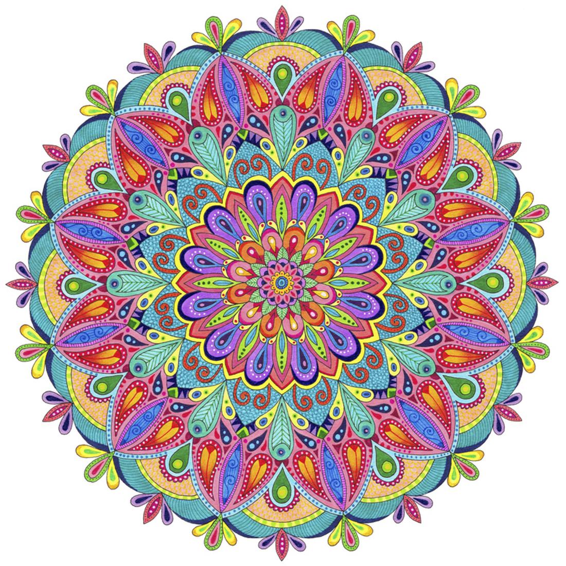Exotic Bloom Mandala Print Wall Art By Hello Angel