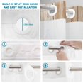 thumbnail image 4 of No Hook Shower Curtain, Spring Cow Floral Shower Curtains for Bathroom with See Through Top Window, Light Brown Wooden Farmhouse Waterproof & Washable Bath Curtain Extra Long 72"x96", 4 of 9