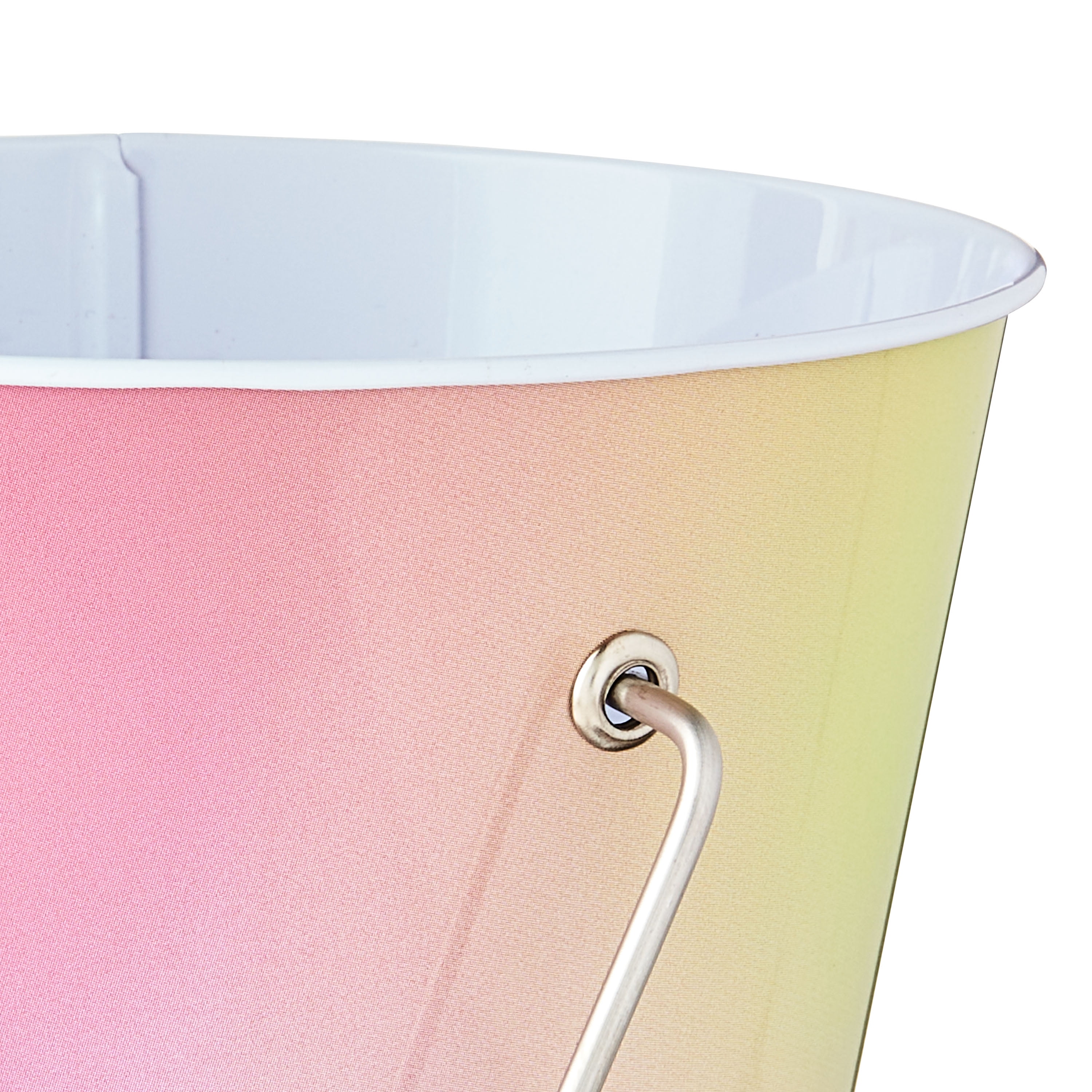 Rainbow Tin Pail with Handle, 4.5", by Way To Celebrate