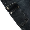 thumbnail image 6 of KIDSCOOL SPACE Girls Denim Cargo Pants 5-13Y, Wide Leg Jeans With Flap Pockets for Kids,Grey Blue,9-10 Years, 6 of 6