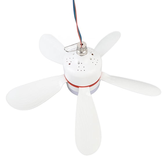 YAHHU 12V Portable Ceiling Fan with LED Light, Detachable Blades, Energy‑Efficient Cooling for Camping, Fishing & Indoor Use