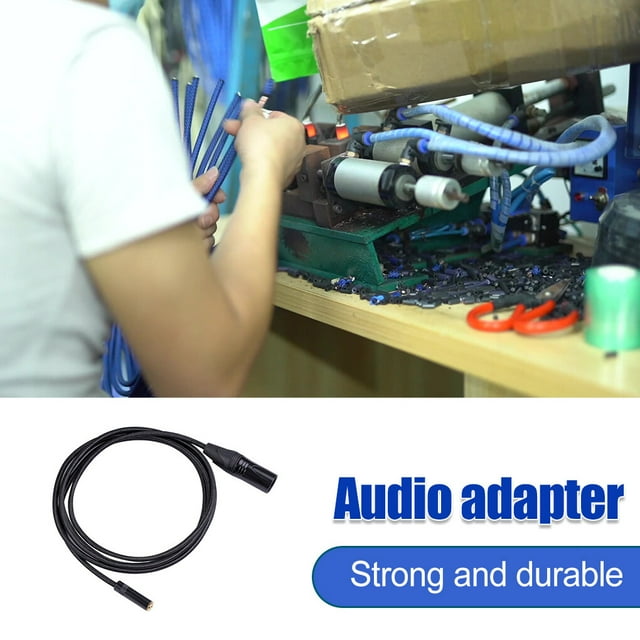 Dual Shielded Audio Cable Wear-resistant Plug Adapter Video Stereo System Audio Camera Switch Home Supplies for Smartphone Microphone Music Player 1m