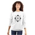 thumbnail image 3 of Compass Diamond Symbolic Spiritual Unisex Plus Fleece Graphic Sweatshirt Brisco Brands 2X, 3 of 5