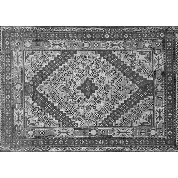 Ahgly Company Indoor Rectangle Persian Gray Traditional Area Rugs, 7' x 10'