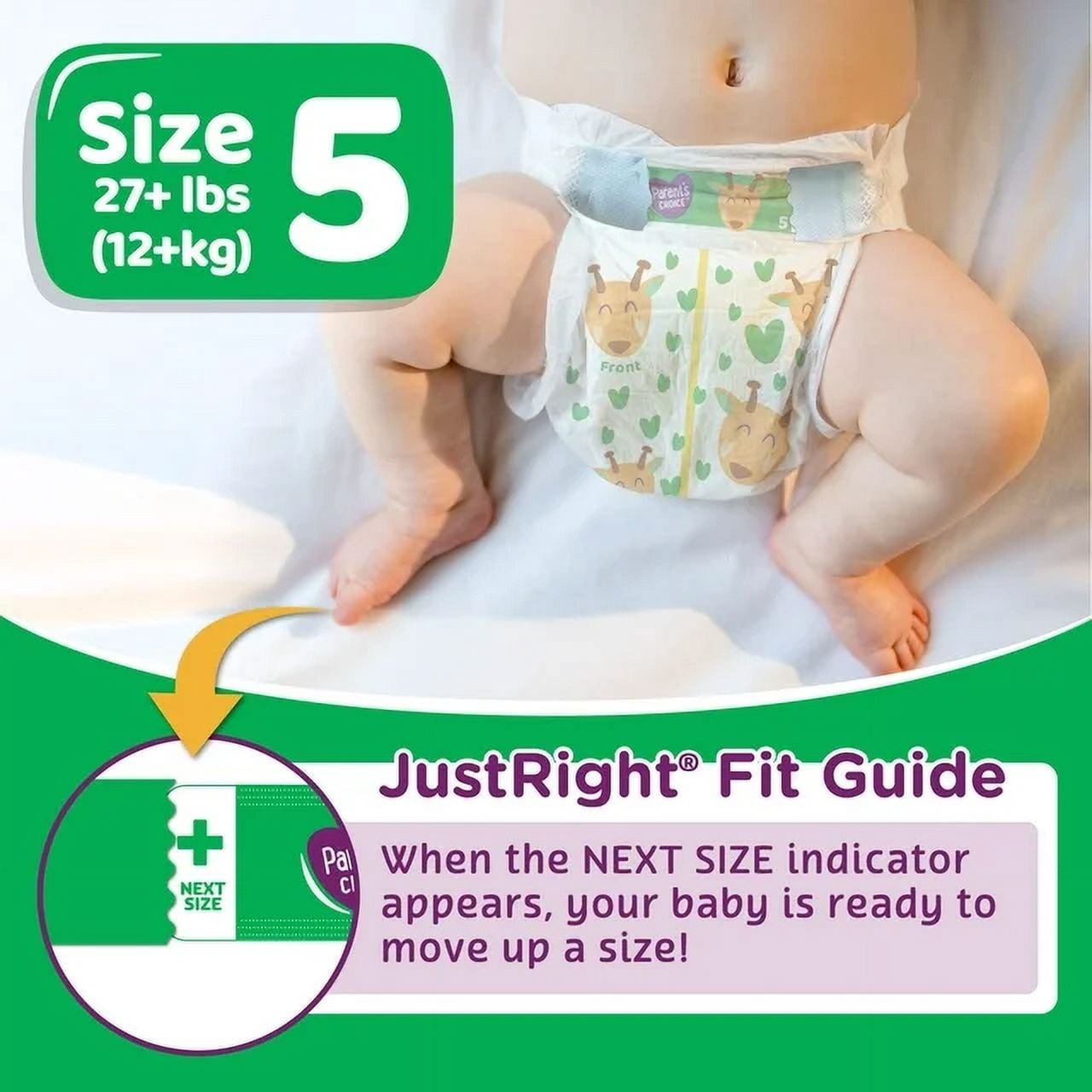 Choice Dry & Gentle Diapers Size 5, 27 Count