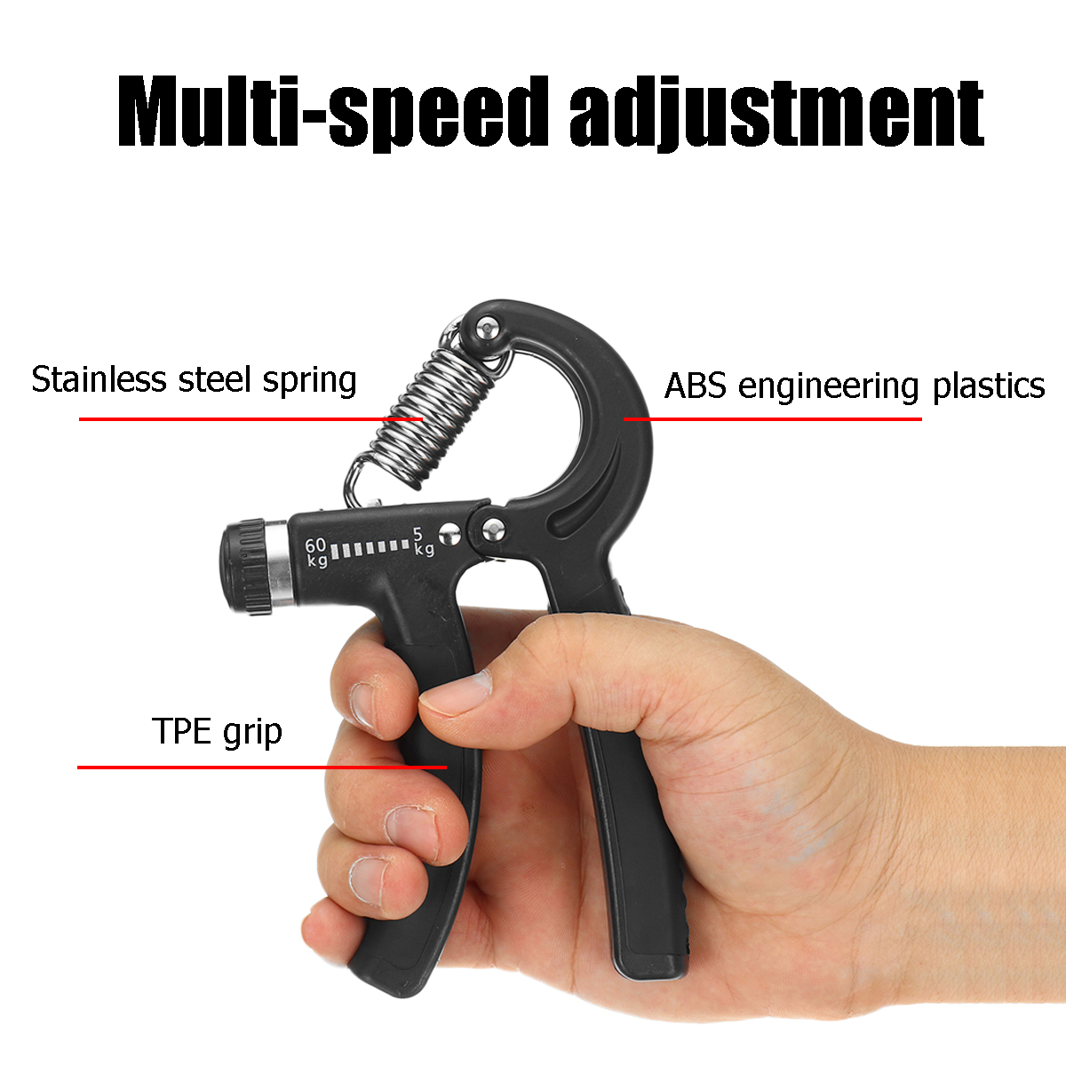 Hand Grip Strengthener, 2Pcs Adjustable Resistance 11132 Lbs (560kg