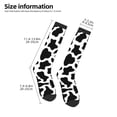 thumbnail image 2 of Fotbe Cow Print Black White Calcetas Divertidas Estampadas para Hombre y Mujer, Calcetas de Algodón hasta la Rodilla para Caminar, Correr, Enfermería y Embarazo, 2 of 6