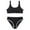 C/Black, variant on URMAGIC 6-14T Child Girls 2 Piece Bikini Set Swimsuit Bathing Suit/Stripe