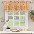 thumbnail image 3 of Orange Yellow Boho Valances for Windows, Decorative Rod Pocket Window Valance Curtains, Vintage Shabby Abstract Geometric Art Short Curtain Drapes for Kitchen/Living Room, 2 Panels, 42" W x 18" L, 3 of 8