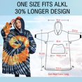 thumbnail image 4 of Oversized Wearable Blanket Hoodie,Colorful Tie Dye Pattern Sherpa Blanket Hoodie with Super Pockets,Super Warm Fuzzy Pullover for Women & Men, 4 of 6