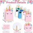 thumbnail image 3 of 24PCS Unicorn Party Favor Bags Rainbow Unicorn Birthday Party Disposable Treat Bags with Handles Gift Bag for Girls and Boys Birthday Baby Shower Decorations Supplies, 3 of 5