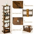 thumbnail image 4 of Canddidliike Wooden Shoes Storage Stand 7 Tiers Shoe Rack Organizer Multi-shoe Rack Shoebox-Rustic Brown, Multi-Functional Shoe Rack & Storage Organizer for Entryway Closet, 4 of 7