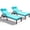 Light Blue, variant on ZZW Patio Chaise Lounge with Pull-Out Side Tray & Wheels, Adjustable Outdoor Wicker Recliner Chair with Thick Cushions for Poolside, Gray (Set of 2)