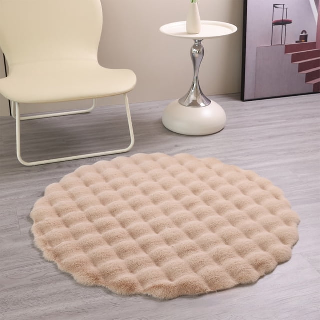 Nilvkv Tapis Rond Canapé Coussin de Sol Coussin de Salon Table Basse Tapis de Visage Coussin de Sol (7.87x7.87 Po)