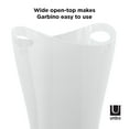 thumbnail image 4 of Umbra 2.25 gal Garbino Plastic Open Top Bathroom Trash Can, White, 4 of 11