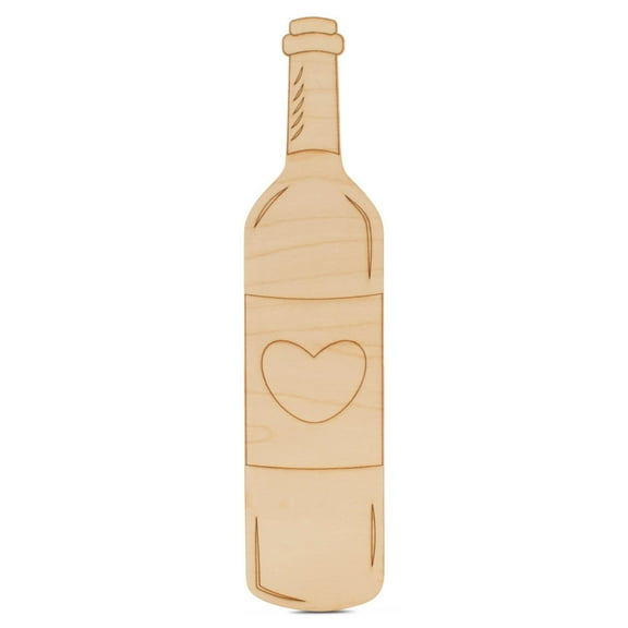 Wine Bottle Wood Cutouts 12-inch, 1/8 inch Thick, Pack of 2 Mother®s Day/Valentines Crafts for Gifts and Girls® D®cor, by Woodpeckers