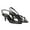 Black Polka Dots, variant on Women Crisscross Strap Open Toe Sandals Buckled Thin Strap Kitten Low Heels Party Night Club Dressy Shoes Size 4 Brown