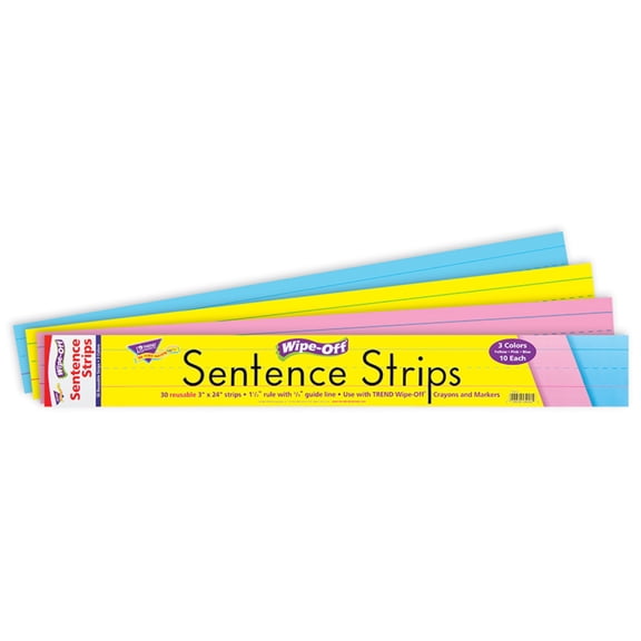 TREND 24" Multicolor Wipe-Off® Sentence Strips