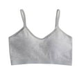 thumbnail image 3 of Fartey Women Cotton One Piece Sports Bras Wireless Medium Support Bra No Underwire Cami Bras Summer Breathable Solid Color Padded Bralette, 3 of 3