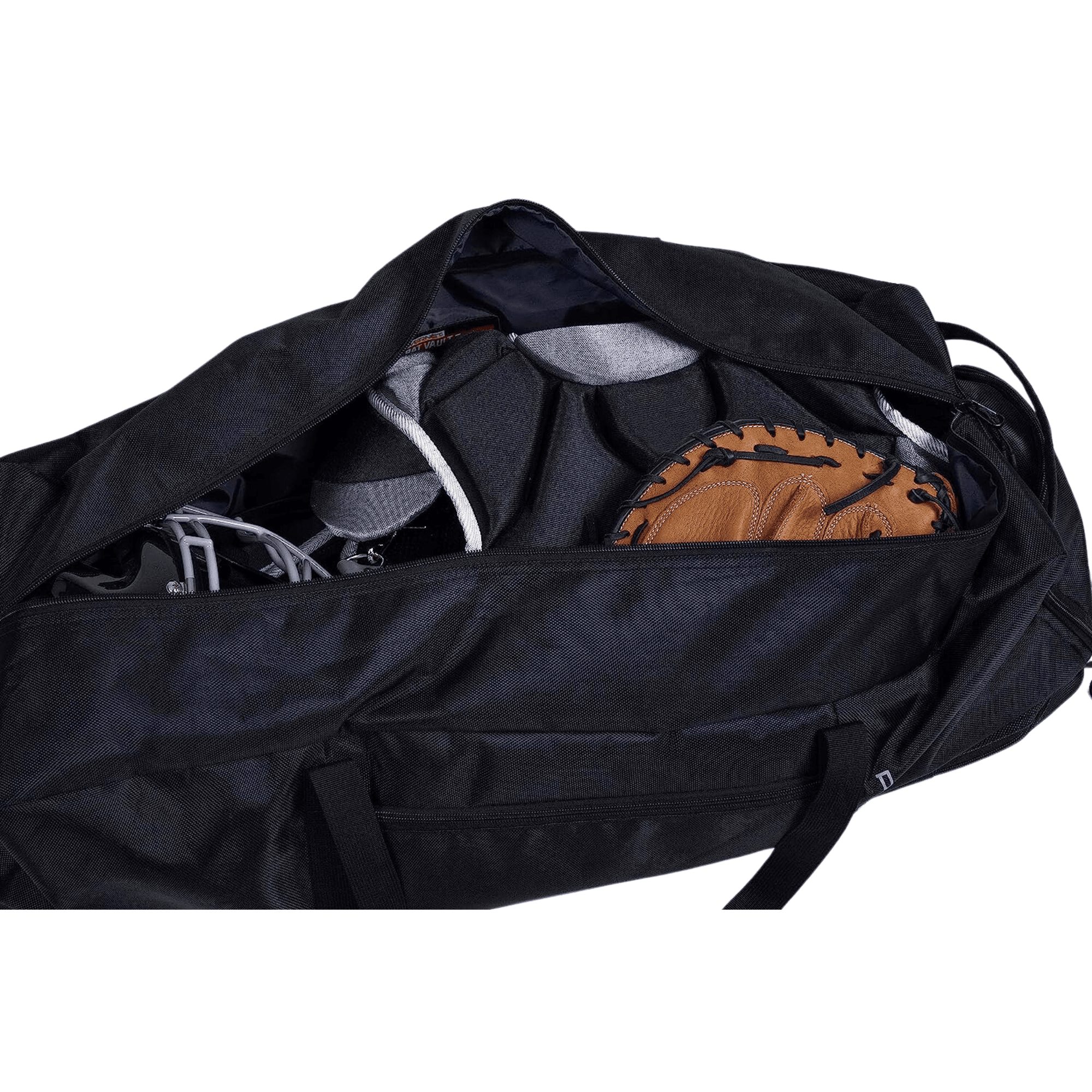 PowerNet Pro Bat Duffle, Softball Baseball Duffle Bag with Removable Bat Rack, Padded Bat Compartment Fits 34 Inch Bats, Baseball Gear Bag, Hook Baseball Bat Bag to Fence