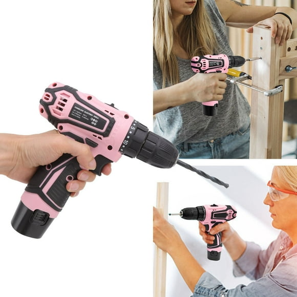 12V Compact Drill Set with 25+1 , 20N.m Output Torsion Cordless Power Drill with 1500MAH Lithium Battery for Wood Bricks Metal