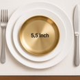 thumbnail image 3 of Pakyozj Stainless Steel Gold Plates 2 Set Round Stainless Steel Dinner Dishes Metal Trays 5.5 Inch Great for Picnic,Outdoor Camping Plate,Shatterproof, Dishwasher Safe, 3 of 8