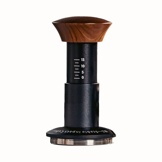 Prensador de Café para Espresso con Resorte Calibrado y Base Ondulada, Herramienta Distribuidora de Café de 51 mm.