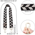 thumbnail image 5 of 1pc 80-140cm Geometric Pattern Adjustable Shouder Bag Strap 3.8cm Wide Crossbody Canvas Bag Handbag Strap Replacement Bag Belt with Golden Alloy Adjuster, 5 of 9
