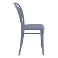 thumbnail image 4 of Luxury Commercial Living 33.5" Gray Stackable Outdoor Patio Armless Chair, 4 of 6