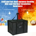 thumbnail image 4 of Hovmgk Insulation Bags for Groceries, Large Foldable Lunch Cooler Bag, Insulated Food Storage Bags for Catering, Restaurant, & Shopping, Reusable Heat & Chill Bag, Black, 28x20x17cm, 4 of 7