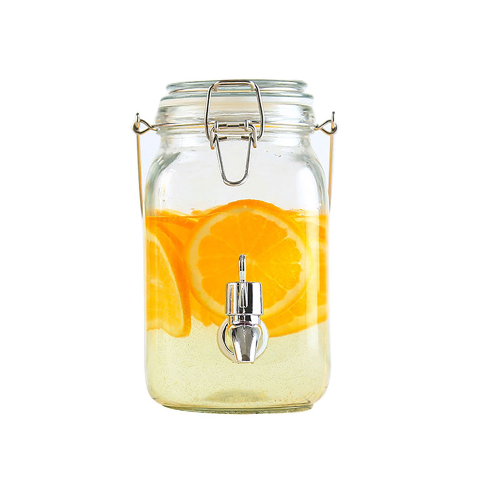 Thick Transparent Glass Juice Jar Household Sparkling Wine Bottle