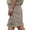 Khaki, variant on Bermuda Shorts for Women Knee Length Summer Casual Cotton Linen Hollow out Elastic Waist Straight Leg Shorts with Pockets