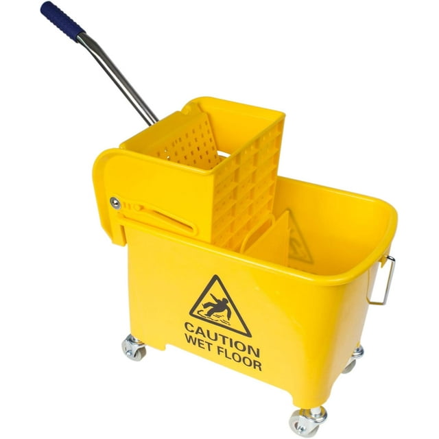 Johnny Vac Yellow 5 Gallon Plastic Bucket and Wringer Combo
