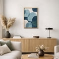 thumbnail image 5 of Framed Canvas Print Minimalist Blue Geometric Abstract Wall Art Scandinavian Modern Neutral Decorative for Living Room Bedroom - 24"x36" NATURAL, 5 of 8