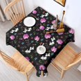 thumbnail image 2 of Pioneer Flower Floral Print Pattern Square Tablecloth,Waterproof Square Table Cover,Wipeable Spillproof Washable Table Cover for Home Kitchen Party Decor 52"x52"(132x132cm), 2 of 6