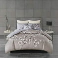 thumbnail image 1 of N Natori Sakura Flower Housse de Couette Imprimée en Satin de Coton 3 Pièces Set Lilas Très Grand, 1 of 4