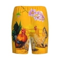 thumbnail image 2 of Haiem The Chicken Family Men's Pajama Short with Soft Woven Cotton Elastic Waistband Sleep Short-Small, 2 of 9
