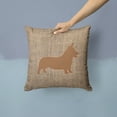 thumbnail image 2 of Carolines Treasures BB1069-BL-BN-PW1414 Corgi Burlap and Brown   Canvas Fabric Decorative Pillow BB1069 14Hx14W, 2 of 4