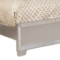 thumbnail image 4 of Eli Crystal Tufted Queen Bed LED Mirror Inlays Wood Gray Velvet Silver, 4 of 6
