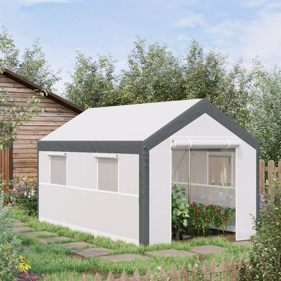 Outsunny 12' x 7' x 7' Walk-In Tunnel Greenhouse, Portable