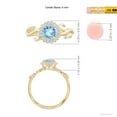 thumbnail image 5 of ANGARA Natural Vintage Inspired Aquamarine Flower and Vine Ring in 14K Yellow Gold for Women (Size-6mm) | March Birthstone, Birthday, Anniversary, Jewelry Gift for Women | Natural Aquamarine Ring, 5 of 9