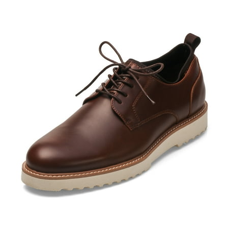 

BIGTREE Mens Shoes Faux Leather Wingtip Dress Shoes Wide Casual Footware Dark Brown Size 12